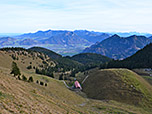 Blick hinunter zur Lechneralm