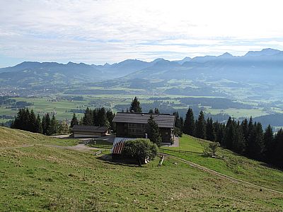 Blick zurück zur Kahlrückenalpe