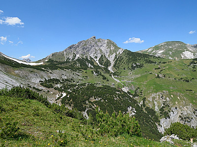 Der Ausblick zurück zur Rappenspitze