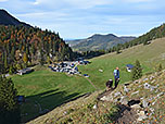 ...sowie den Parkplatz am Spitzingsattel