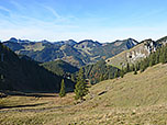 Blick zu Risserkogel, Bodenschneid und Brecherspitz
