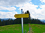 Wegweiser am Gipfel