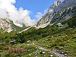 Nach der Hütte schlängelt sich der Pfad...