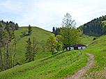 Blick zurück zum Almgebäude