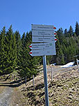 Wegweiser an der Alpe Blösse