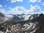 Blick auf die Gletscherwelt oberhalb des Oberbergtals