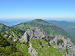 Blick über den Blankenstein zum Tegernsee und zum Wallberg