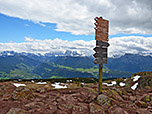 Wegweiser am Rittner-Horn-Haus
