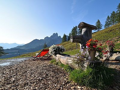 Die Viehtränke ist genauso ein Schmuckstück ...