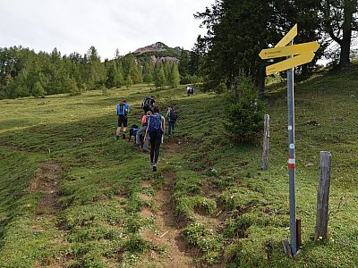 Wir folgen nach Osten dem Wegweiser zum Rötelstein