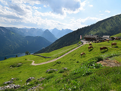 An der Dalfazalm ist eine Erfrischung fällig