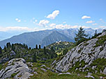 Blick zurück zur Bergstation und zur Erfurter Hütte