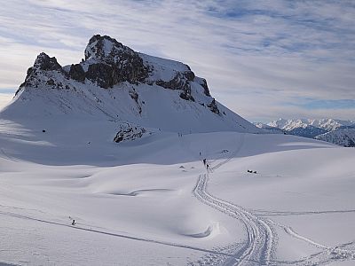 Die Haidachstellwand hinter uns