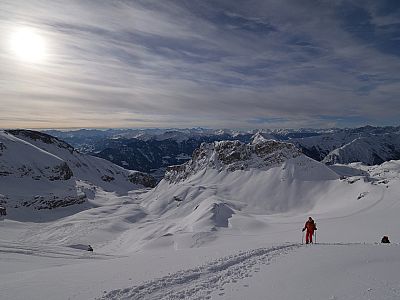 Im Hintergrund die Haidachstellwand 