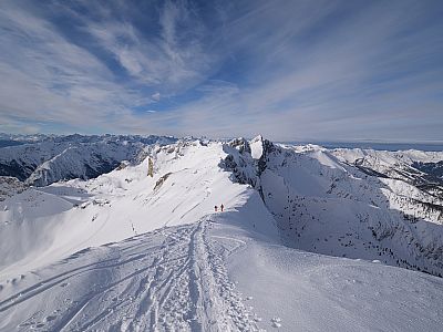 Der Blick zurück auf die letzten Meter bis zum Gipfel