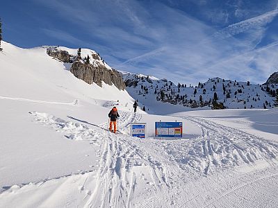 Hinter der Mauritzalm verlassen wir das Pistengelände