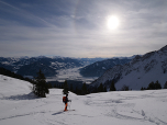 Der Ausblick während der Abfahrt auf das Zillertal