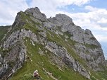 Blick vom Westen zurück zum Gipfel