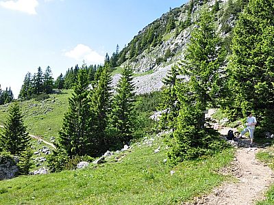 Rechts beginnt der Steig