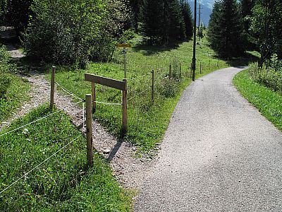 Abzweig zum Gimpelhaus