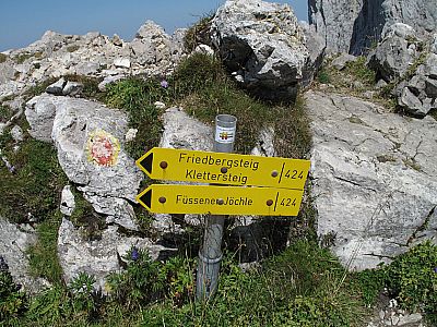 Hier geht's lang zum Friedberger Klettersteig