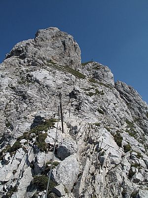 Blick zurück über das Gratstück