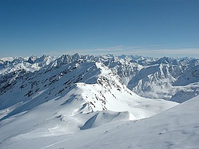 über den Gipfelhang...