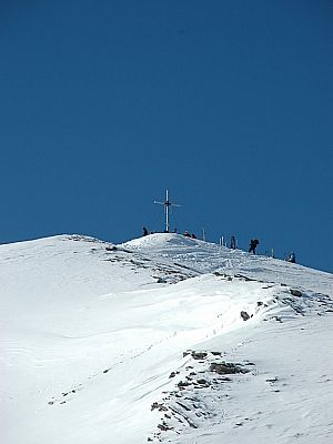 der Gipfel erreicht wird.