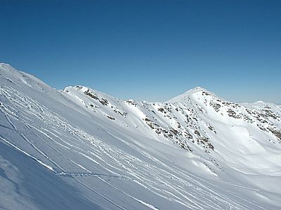 Blick nach Norden, unterhalb des Gipfels