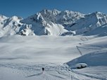 Hier links die Aufstiegsspur verlassen