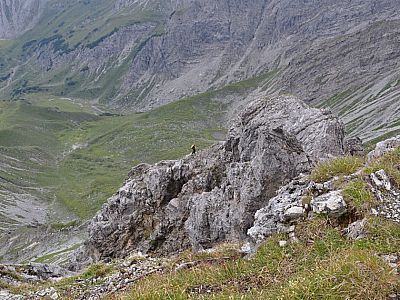 Wanderer auf dem Ostanstieg