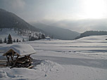 Nach der Abfahrt an der Talstation mit Blick zur Albert-Link-Hütte