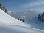 Blick über die Haushamer Alm zur Rotwand