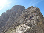 Gipfel der Rotwand und Einstieg zum Klettersteig