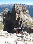 Kurz vor der Schlucht beginnt der Klettersteig