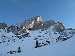 Die Ruchenköpfe bei der Abfahrt von der Auerspitz gesehen