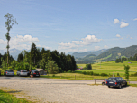 Der Parkplatz am südwestlichen Ausgang von Reichenbach