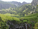 Der Wasserfall am Ablauf des Unteren Gaisalpsees  