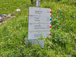 Hier zweigt der Weg zum Nebelhorn ab, wir setzen ...