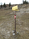 Wegweiser bei der Hinager Alm