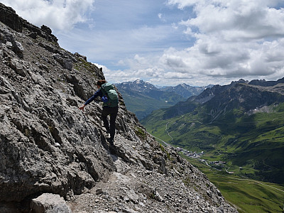 Kletter- und Gehgelände wechseln sich ab