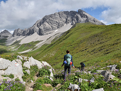 Noch einmal können wir einen wunderschönen Blick auf den Gipfel der Rüfispitze werfen