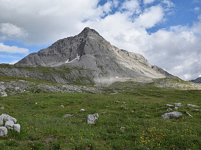 Hinter uns zeigt sich nochmal recht schön die Nördliche Wösterspitze
