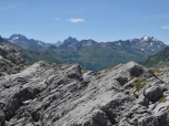 Links neben dem Patteriol zeigt sich die Pyramide des Fluchthorns