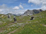 Der Ausblick vom Geoweg zu den Wösterspitzen