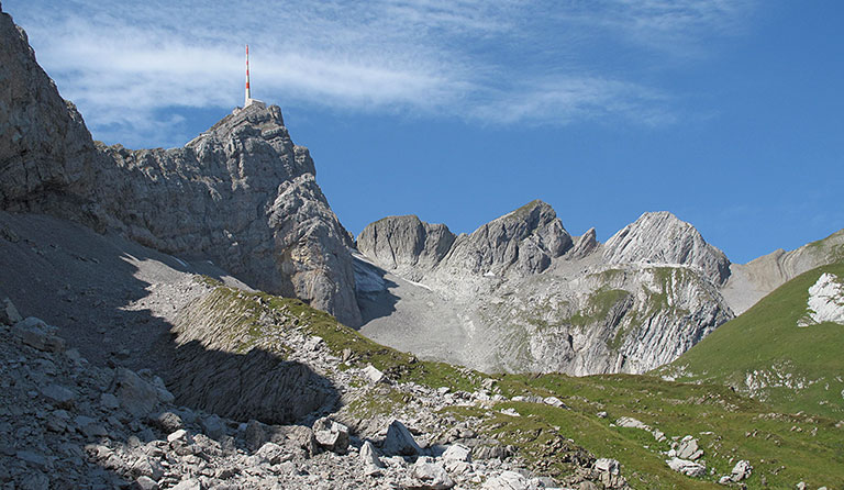 Säntis (2502 m) über den Lisengrat