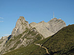 Blick vom Rotsteinpass zum Säntis