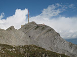 Der Gipfel des Säntis bleibt ein ständiger Begleiter