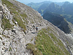 Der Abstiegsweg vom Alten Säntis...