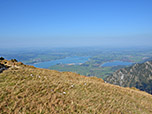 Blick auf den Forggensee und den Bannwaldsee